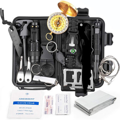 Black Outdoor Camping Emergency Survival Tool Kit First Aid Kit Shipping Cost Included