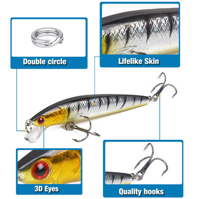 10cm Hard Fishing Bait Plastic Lure with Package Gross Weight of 0.012kg