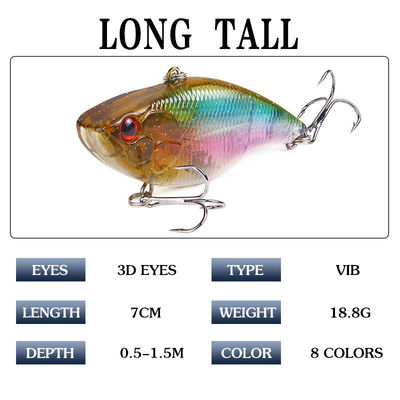 3D Eye Artificial Bait 6 Hook Minnow Fishing Lures Hard Plastic Swim Baits for Anglers