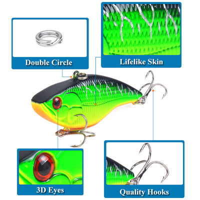 3D Eye Artificial Bait 6 Hook Minnow Fishing Lures Hard Plastic Swim Baits for Anglers