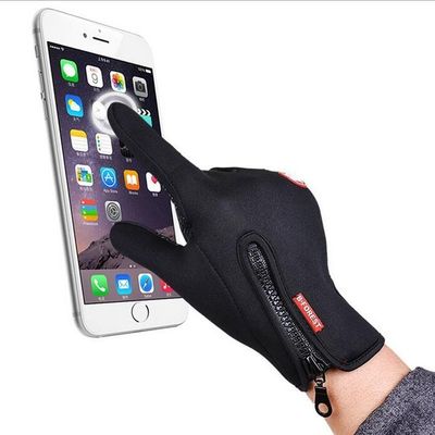 Mountain Bike Cycling Gloves Full Finger Touch Screen Anti-Slip Windproof Racing Glove
