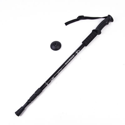 Blue Aluminum Telescopic Mountain Trekking Pole for Straight Handle Walking Cane