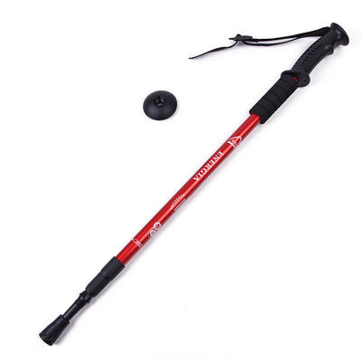 Blue Aluminum Telescopic Mountain Trekking Pole for Straight Handle Walking Cane