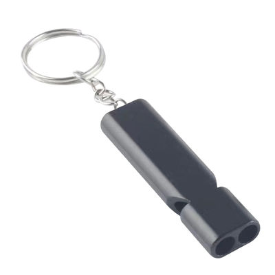 Double Pipe Aluminum Alloy Whistle for Lanyard Keychain Double Tube High Frequency Style
