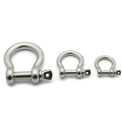 5mm Stainless Steel Bow Shackle for Paracord Bracelet Silver Plated Low Shipping Cost