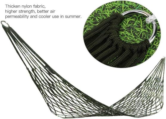 Waterproof Nylon Rope Hanging Hammock for Outdoor Camping and Hiking Enthusiasts