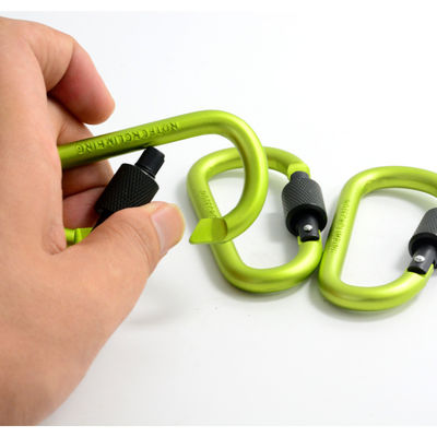 D Shape Aluminum Keychain Carabiner Clip with Screw Lock Keep Your Keys Safe and Secure