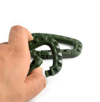 US Initial Payment Tactical D-Ring Molle Clip Keychain Lightweight Plastic Carabiner