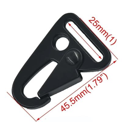 Shipping Cost Zinc Alloy 25mm Keychain Snap Hook Black Carabiner HK Clip for Bags