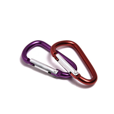 5cm D Shape Aluminum Round Carabiner Outdoor Spring Snap Hooks and Sturdy for Outdoor