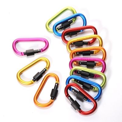 8.00cm * 5.00cm * 1.00cm Package Size D Shape Aluminum Mini Keychain Carabiner Clip 1