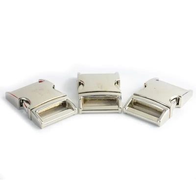 WET689 20mm Metal Release Curved Buckle Zinc Alloy Side Release Buckle for Handbag